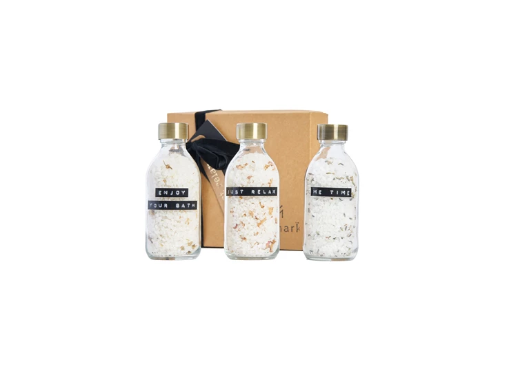 Wellmark-giftbox-Just-Relax-helder-glas-brass-badzout-set-van-3-enjoy-your-batg-just-relax-me-time