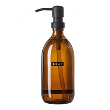 Wellmark-handzeep-500ml-amber-glas-zwart-soap