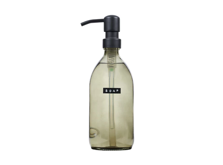 Wellmark-handzeep-500ml-zwart-glas-zwart-soap