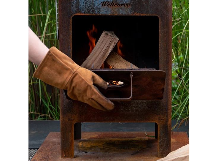 Weltevree-Outdooroven-deur-37x34x13cm-corten-steel-glas