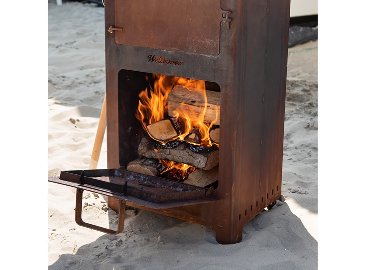 Weltevree-Outdooroven-deur-37x34x13cm-corten-steel-glas