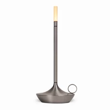 Wick-tafellicht-Led-herlaadbaar-H25cm-D11cm-grafiet