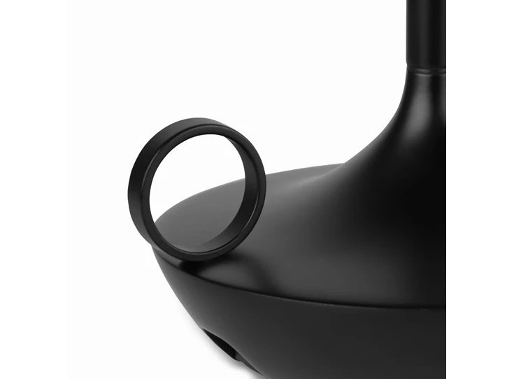 Wick-tafellicht-Led-herlaadbaar-H25cm-D11cm-zwart