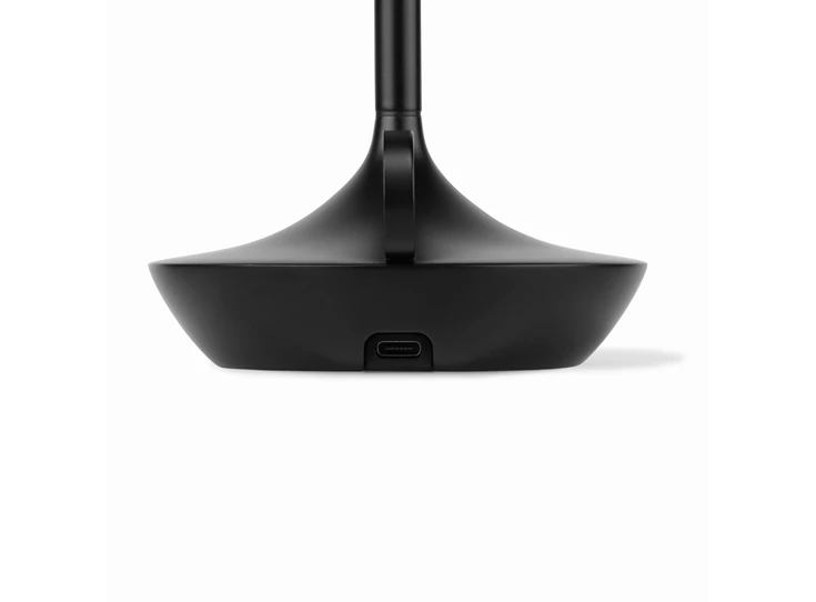 Wick-tafellicht-Led-herlaadbaar-H25cm-D11cm-zwart