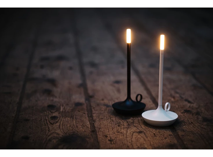 Wick-tafellicht-Led-herlaadbaar-H25cm-D11cm-zwart