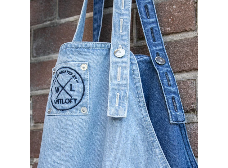 Witloft-classic-apron-keukenshort-L85cm-denim-lichtblauw