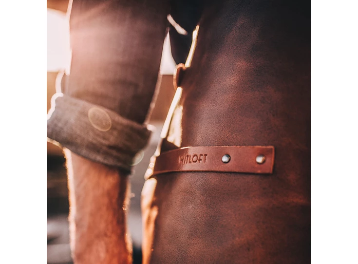 Witloft-Classic-lederen-schort-pure-blackcognac-L