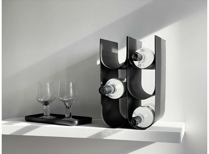 XLBoom-Arca-wijnrek-voor-6-fles-zwart