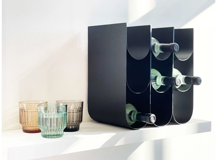 XLBoom-Arca-wijnrek-voor-9-fles-zwart